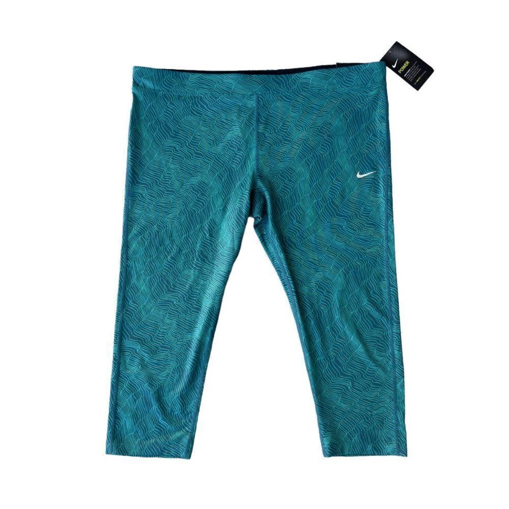 Nike Essential Dri-Fit Tight Crop Running Leggings 848586-346 Women's 2X‎